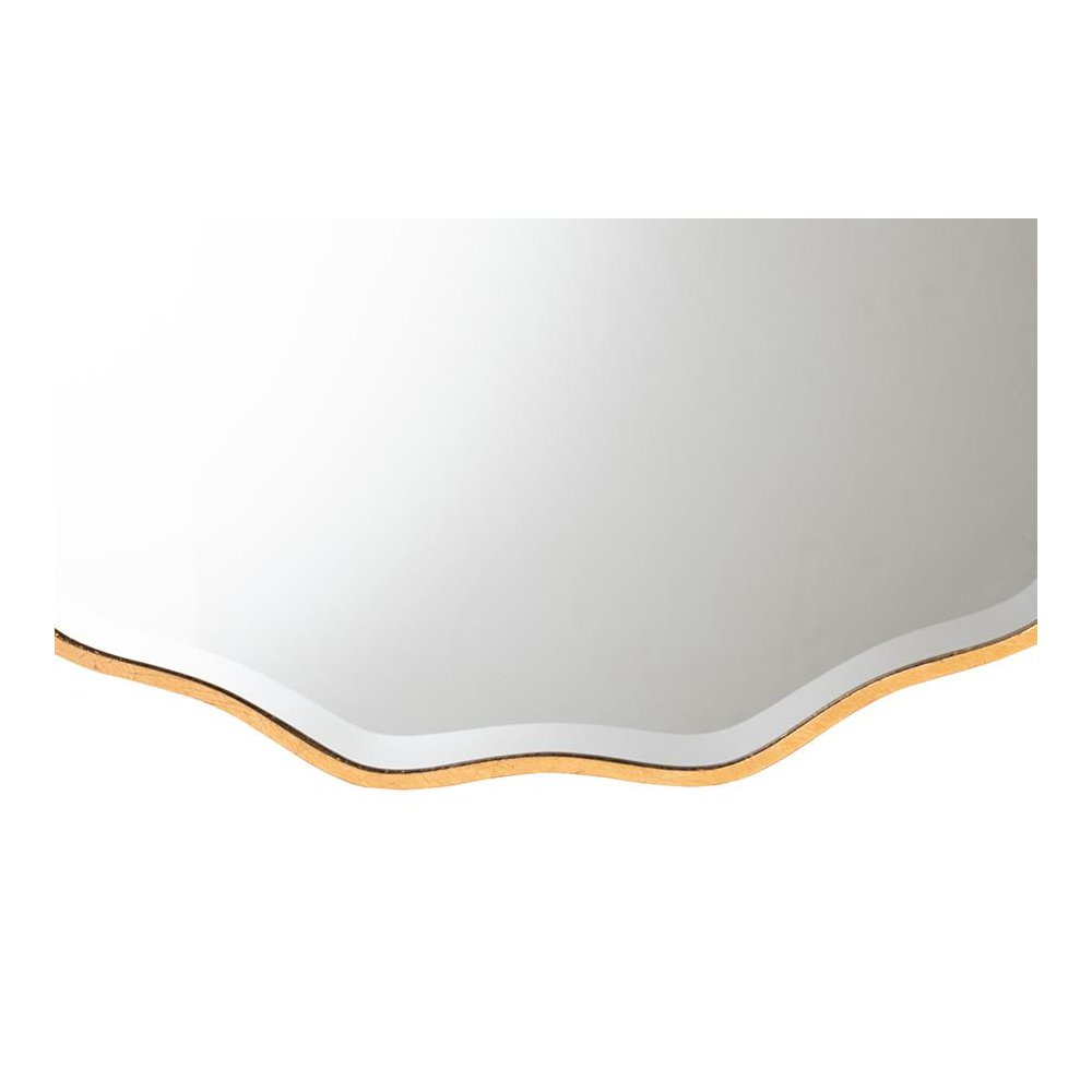 Weston Modern Glam and Luxe Antique Goldleaf Finished Wood Accent Wall Mirror. Picture 2