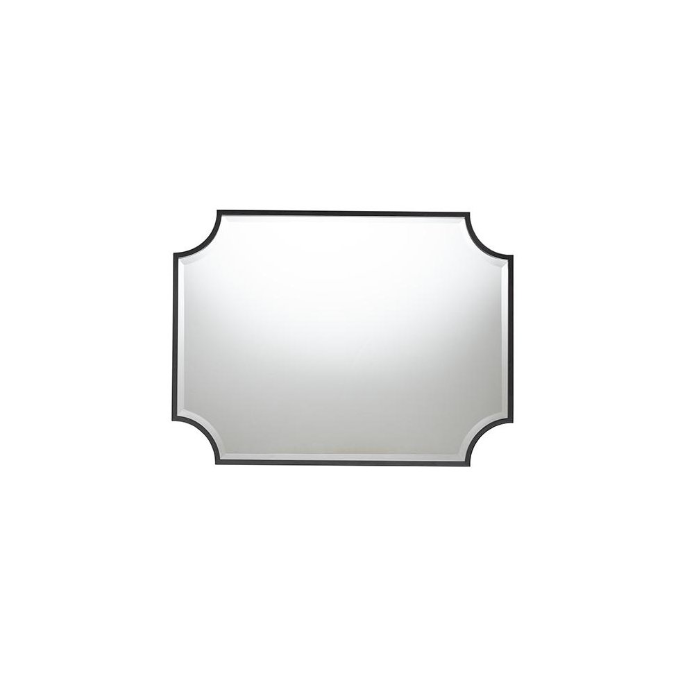 Baxton Studio Parcenet Modern Black Finished Metal Accent Wall Mirror. Picture 2