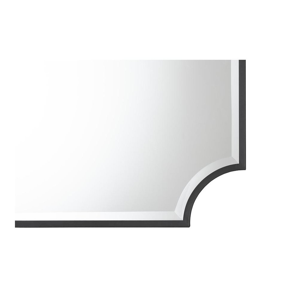 Baxton Studio Parcenet Modern Black Finished Metal Accent Wall Mirror. Picture 3