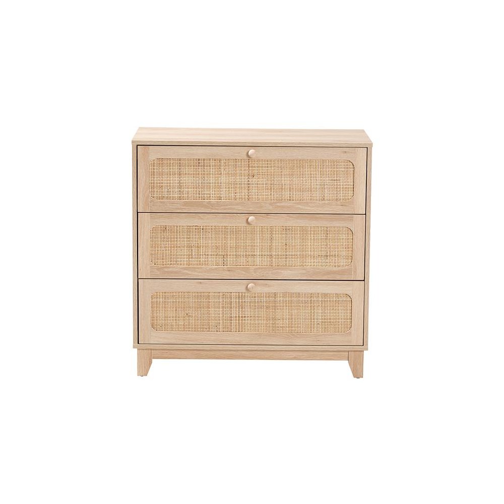 Natural Rattan 3-Drawer Storage Cabinet. Picture 3