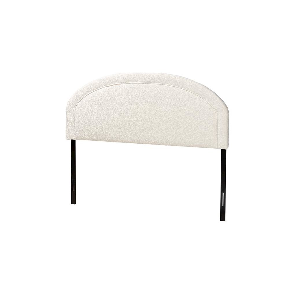 Baxton Studio Fiana Modern Cream Boucle Fabric Queen Size Headboard. Picture 1