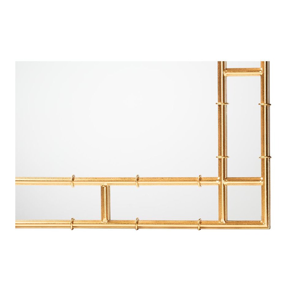 Bedivere Modern Glam and Luxe Antique Goldleaf Metal Accent Wall Mirror. Picture 2