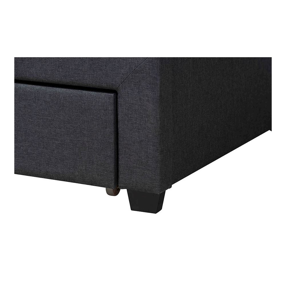 Dark Brown Finished Wood Full Size 3-Drawer Storage Platform Bed. Picture 8