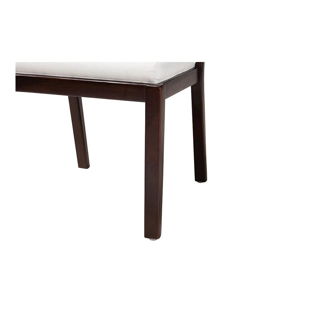 Bohemian Dark Brown Mahogany Wood and Natural Seagrass Dining Side Chair. Picture 6