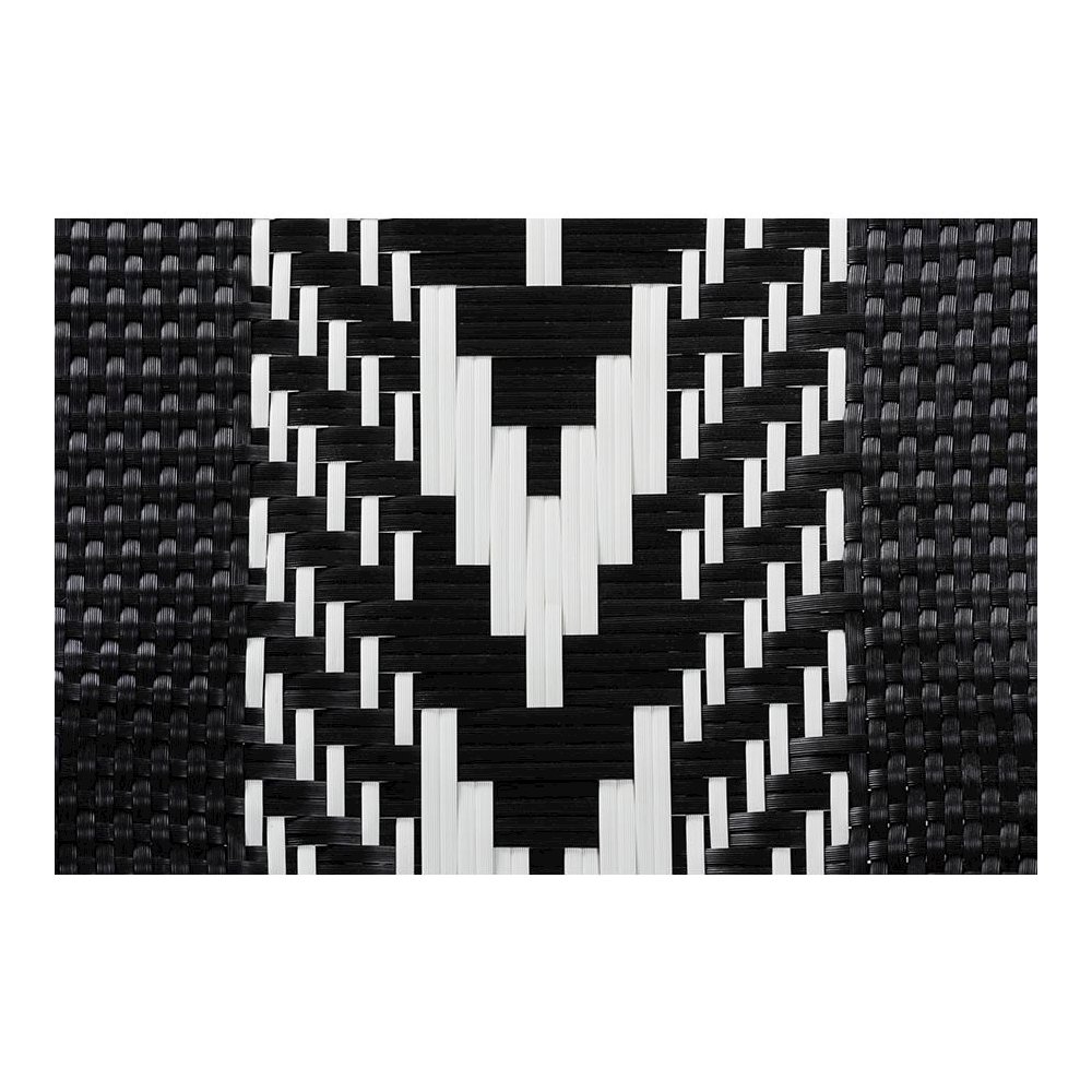 French Two-Tone Black and White Weaving and Natural Rattan Indoor Dining Chair. Picture 7