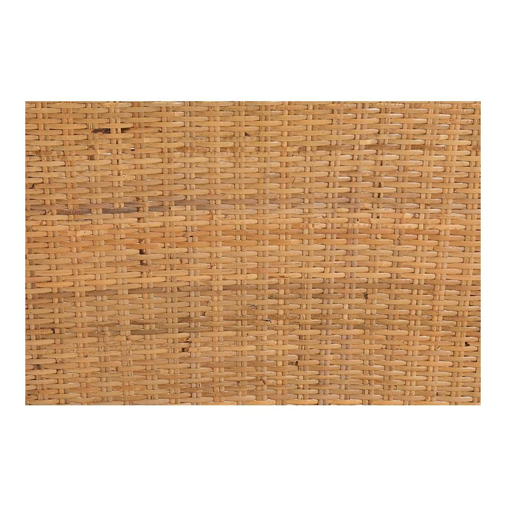 Monaco Modern Bohemian Natural Rattan and Mahogany Wood Counter Stool. Picture 7