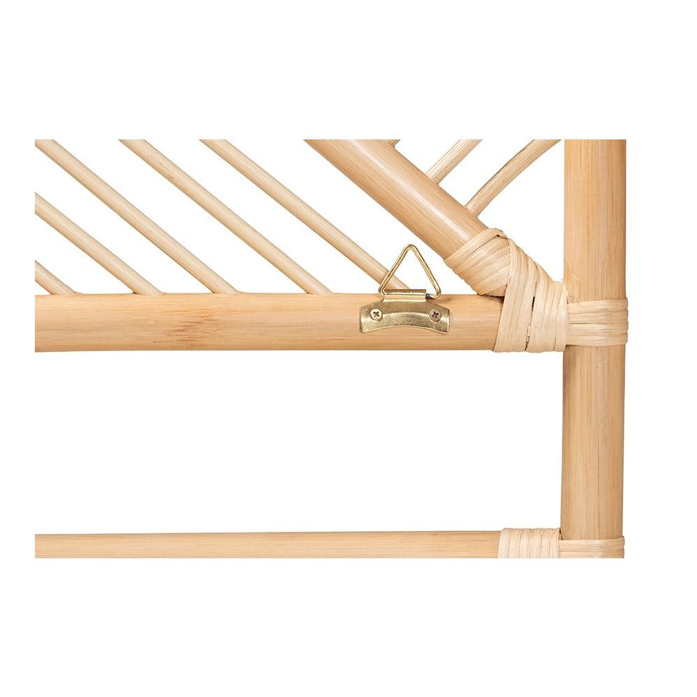 Bohemian Natural Brown Rattan Queen Size Standalone Headboard. Picture 4