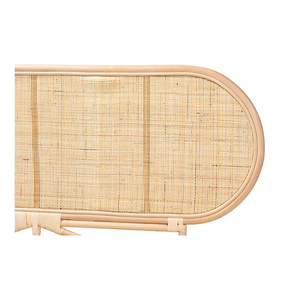 Bohemian Natural Brown Rattan Queen Size Standalone Headboard. Picture 3