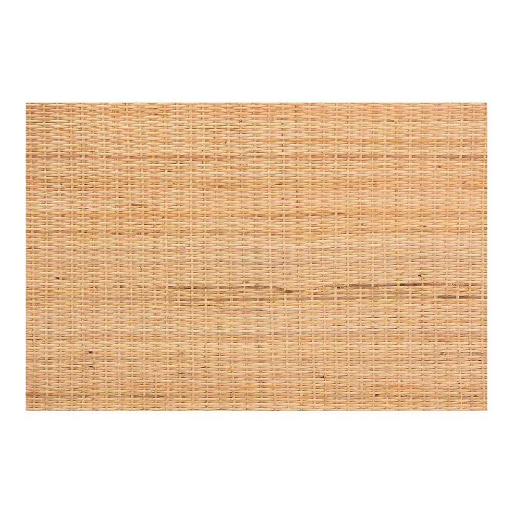 Bohemian Natural Brown Rattan and Mahogany Wood Queen Size Headboard. Picture 4