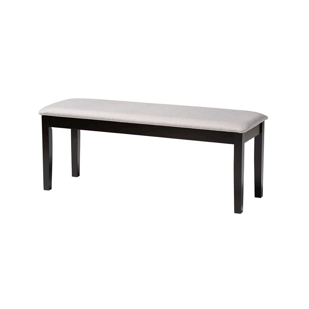 Genesis Modern Grey Fabric and Dark Brown Finished Wood 6-Piece Dining Set. Picture 3