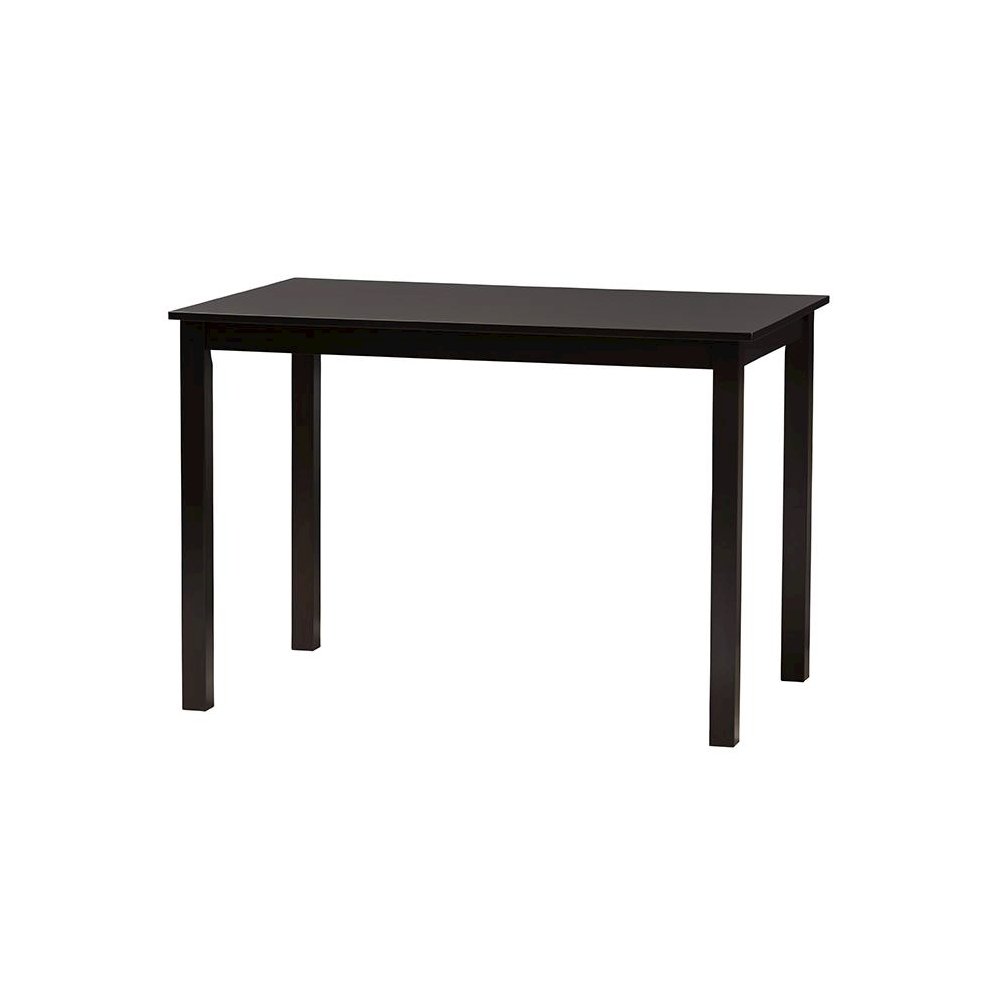 Beige Fabric and Espresso Brown Finished Wood 5-Piece Dining Set. Picture 3