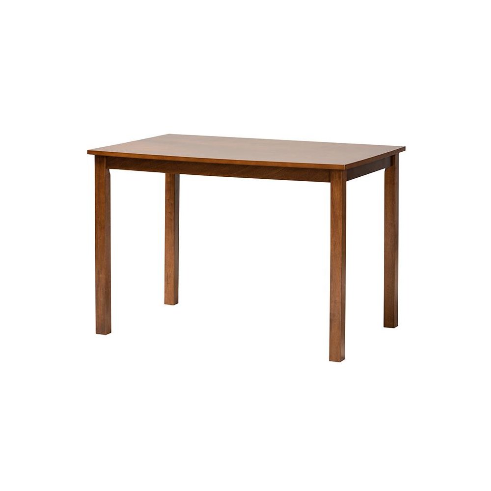 Abigail Modern Grey Fabric and Walnut Brown Finished Wood 5-Piece Dining Set. Picture 3