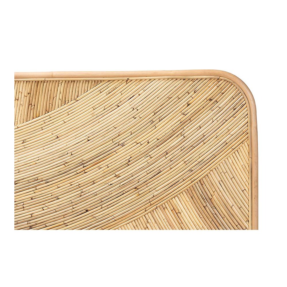 Bohemian Natural Brown Rattan Queen Size Standalone Headboard. Picture 3