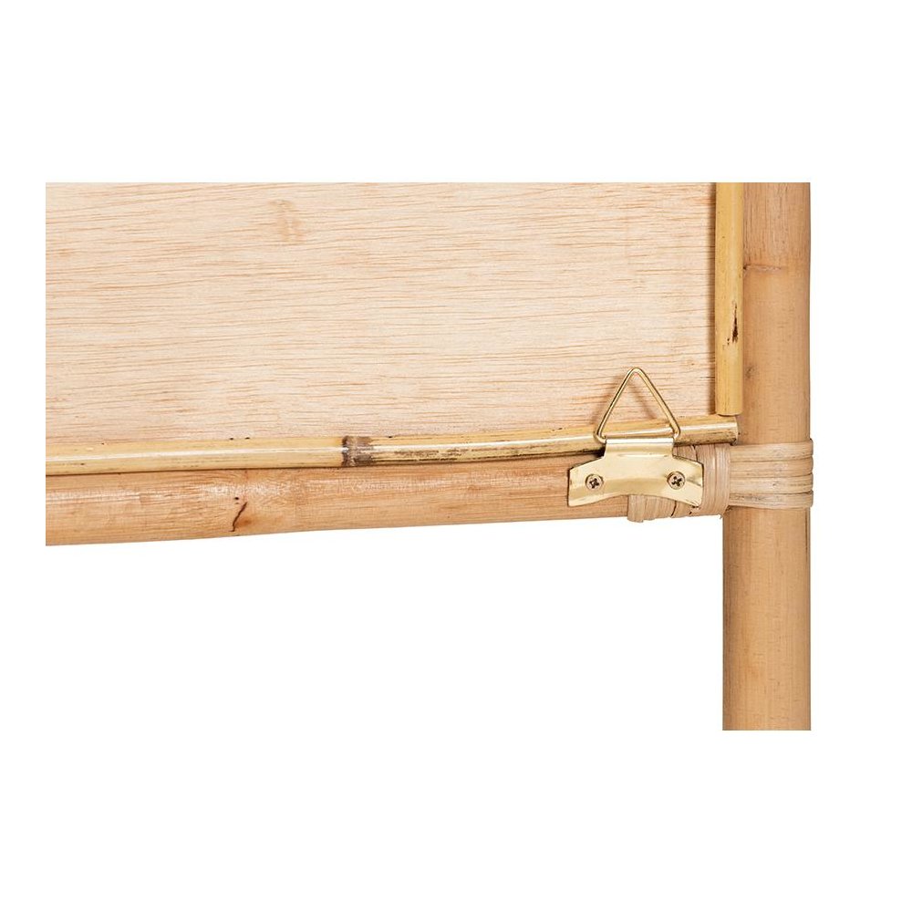 Bohemian Natural Brown Rattan Queen Size Standalone Headboard. Picture 4