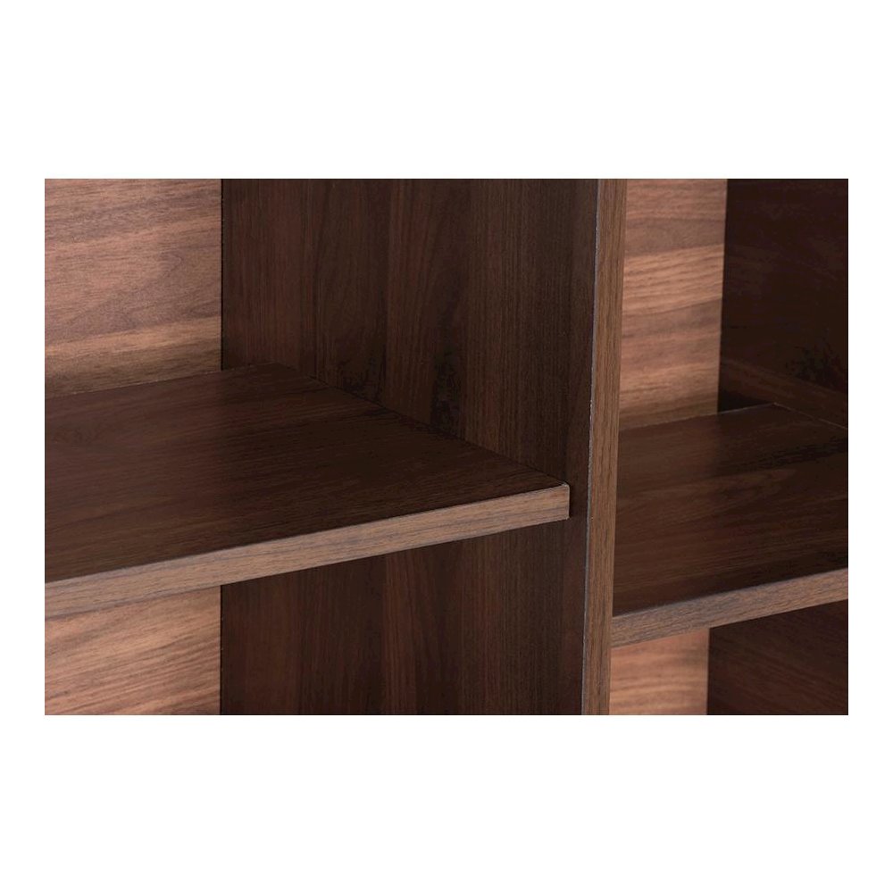 Baxton Studio Paricia Mid-Century Modern Walnut Brown Finished Wood Shoe Cabinet. Picture 5