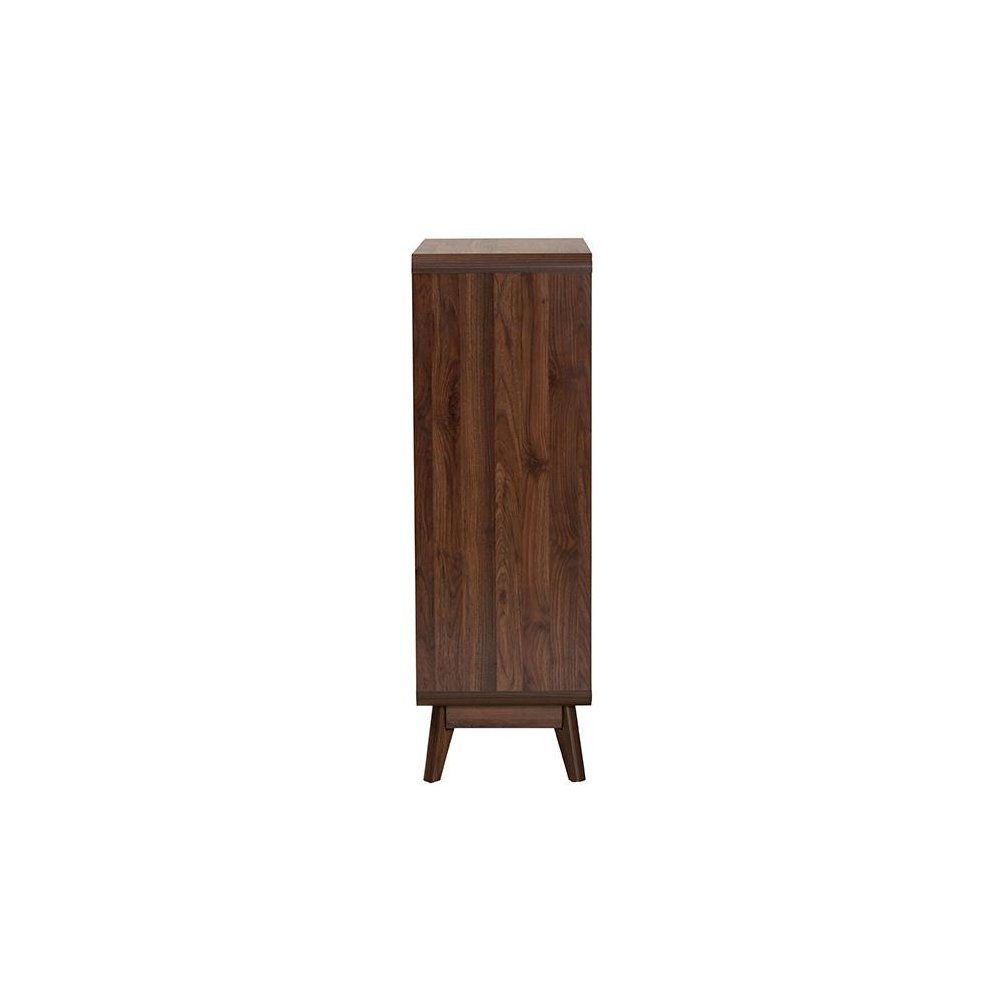Transitional Walnut Brown Finished Wood 5-Drawer Storage Chest. Picture 4