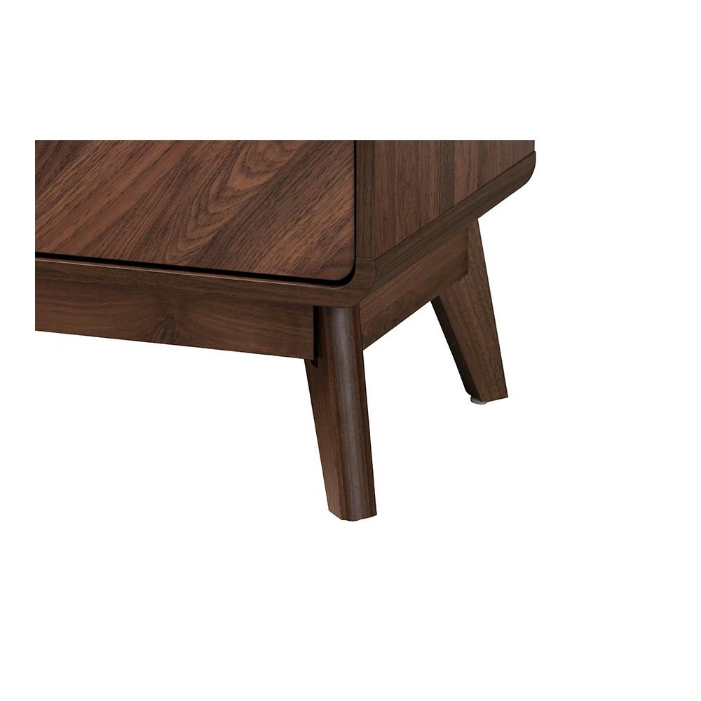 Transitional Walnut Brown Finished Wood 5-Drawer Storage Chest. Picture 6