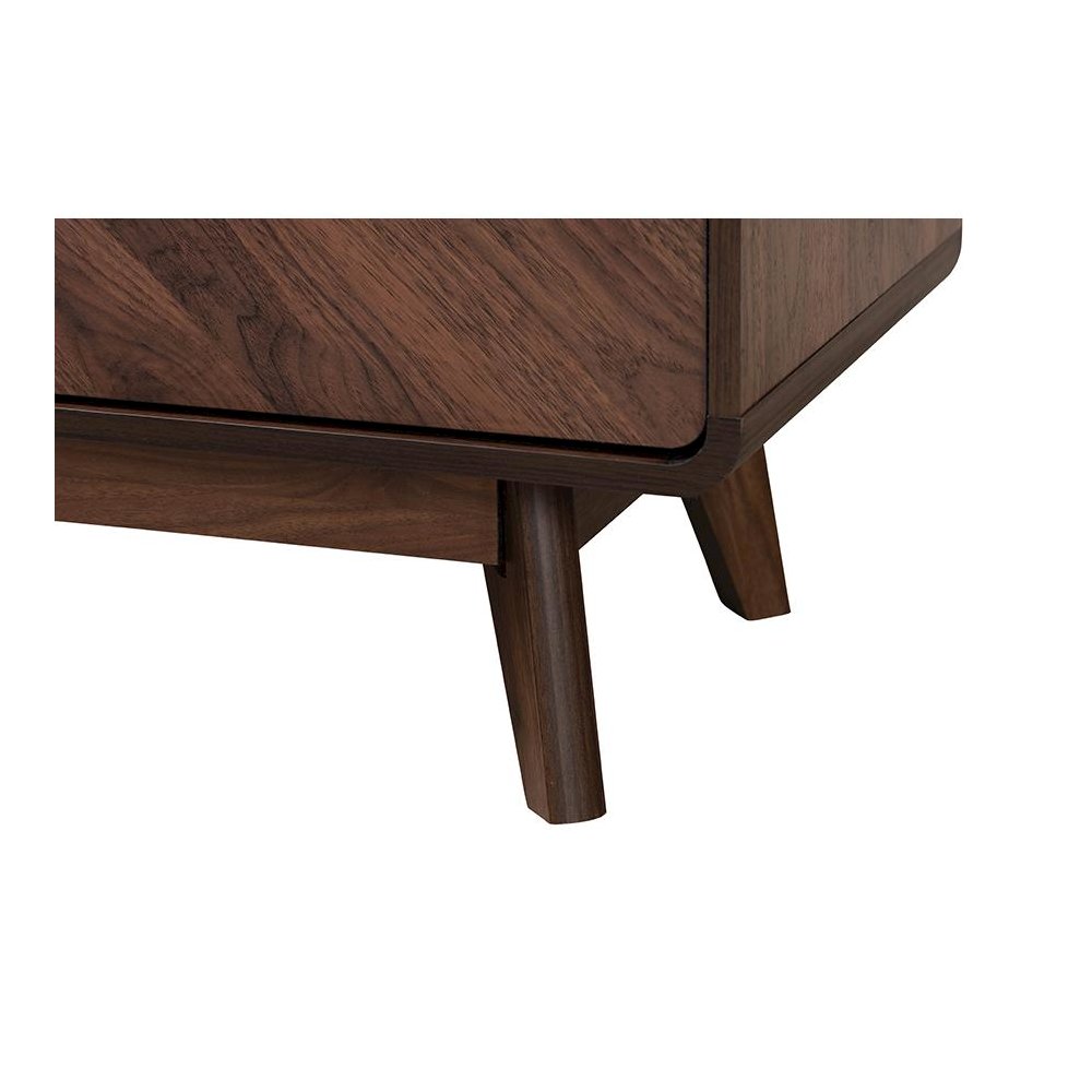 Transitional Walnut Brown Finished Wood 6-Drawer Dresser. Picture 6