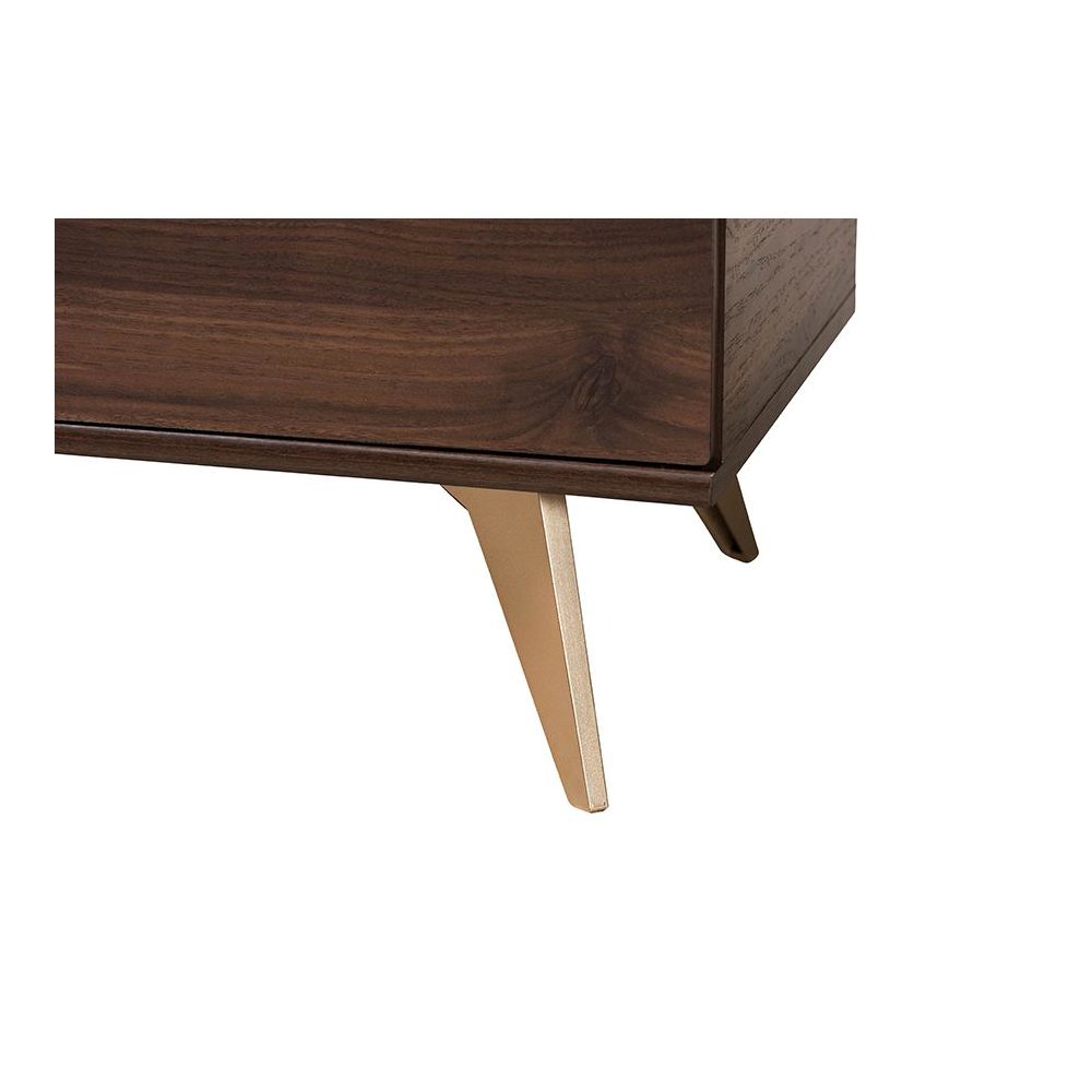 Transitional Walnut Brown Finished Wood Shoe Cabinet. Picture 6