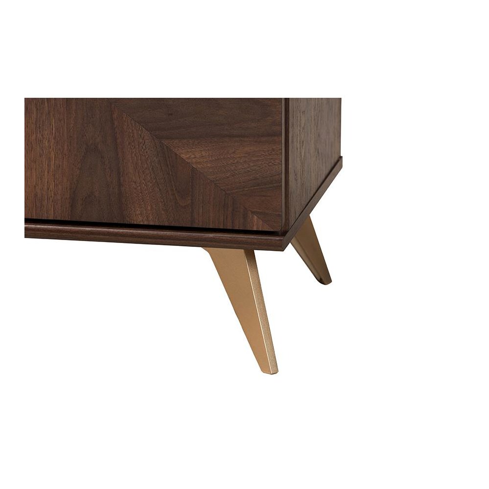 Transitional Walnut Brown Finished Wood 6-Drawer Dresser. Picture 6