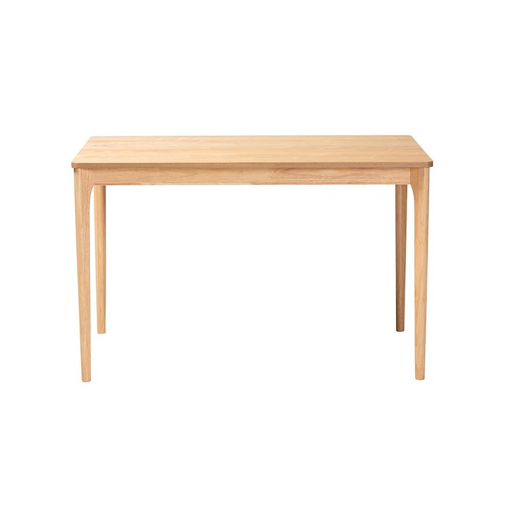 Baxton Studio Sherwin Mid-Century Modern Natural Oak Finished Wood Dining Table. Picture 2