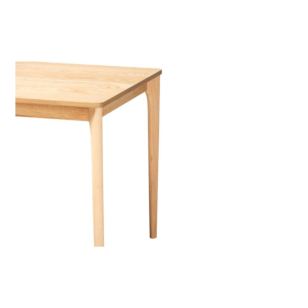 Baxton Studio Sherwin Mid-Century Modern Natural Oak Finished Wood Dining Table. Picture 4