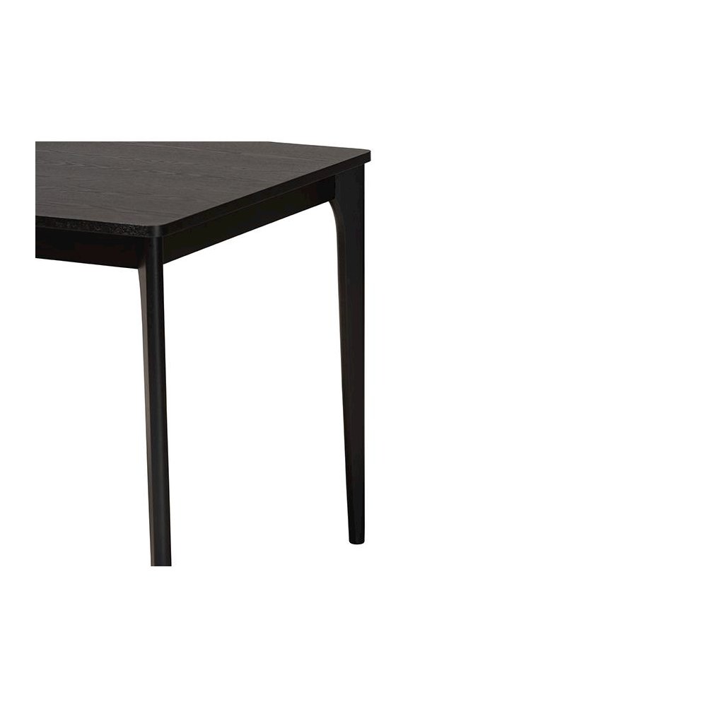 Baxton Studio Sherwin Mid-Century Modern Black Finished Wood Dining Table. Picture 4