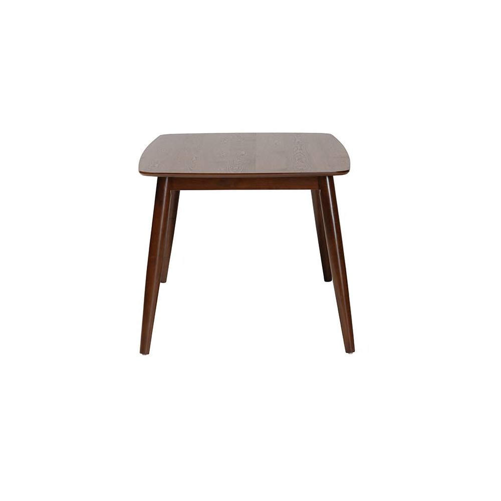 Baxton Studio Flora Mid-Century Modern Walnut Brown Finished Wood Dining Table. Picture 3