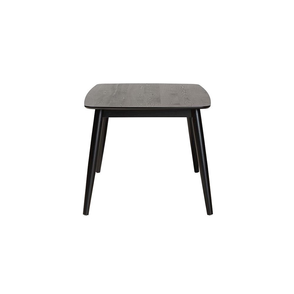 Baxton Studio Flora Mid-Century Modern Black Finished Wood Dining Table. Picture 3