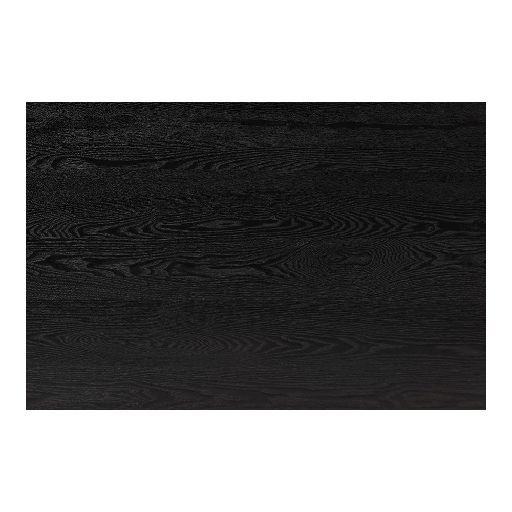 Baxton Studio Flora Mid-Century Modern Black Finished Wood Dining Table. Picture 6