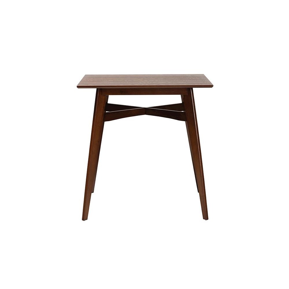 Leena Mid-Century Modern Walnut Brown Finished Wood Counter Height Pub Table. Picture 2