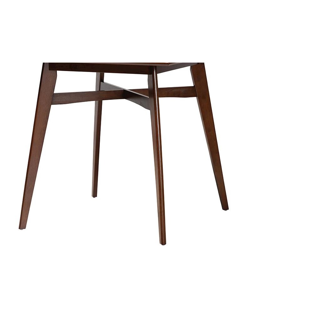 Leena Mid-Century Modern Walnut Brown Finished Wood Counter Height Pub Table. Picture 3