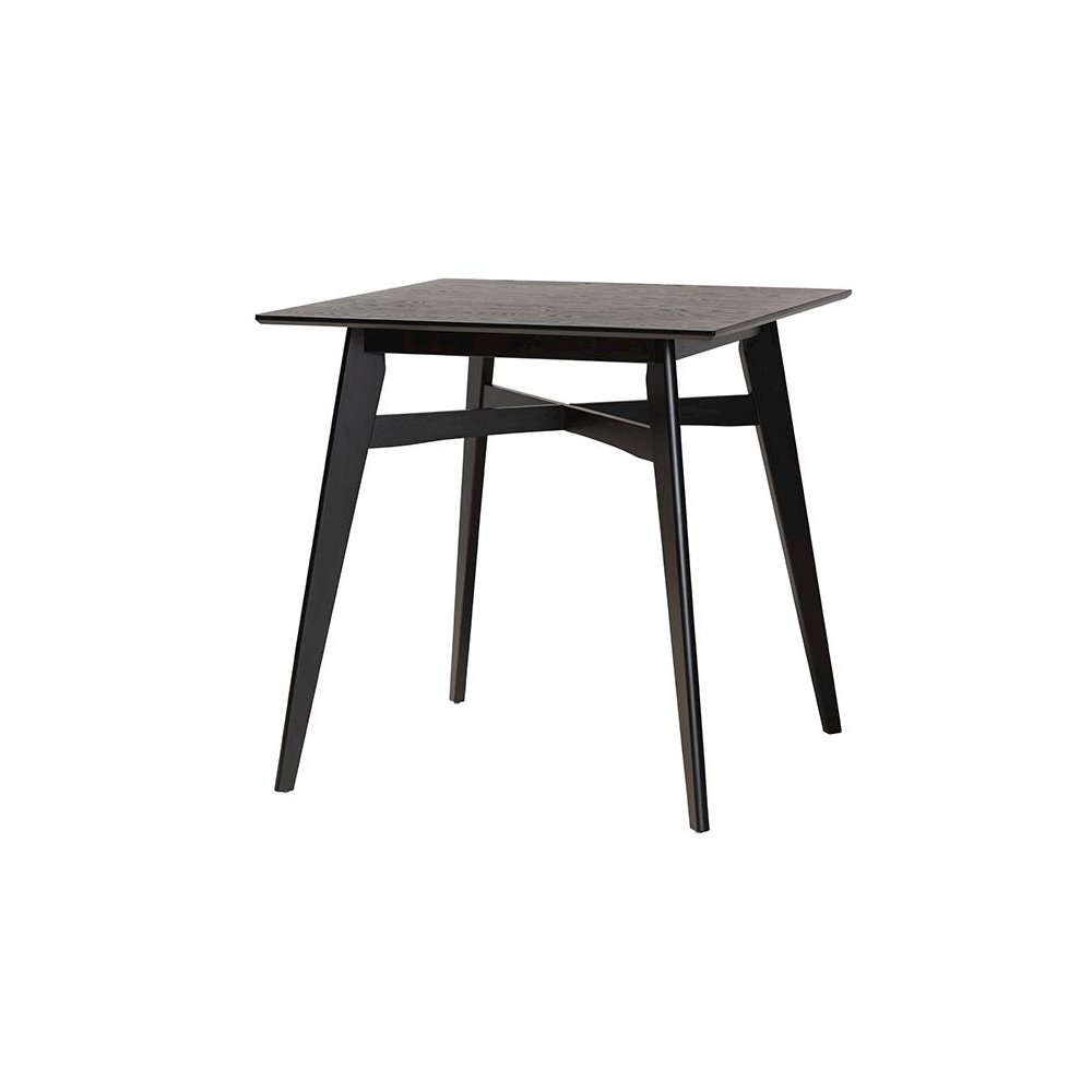 Leena Mid-Century Modern Black Finished Wood Counter Height Pub Table. Picture 1