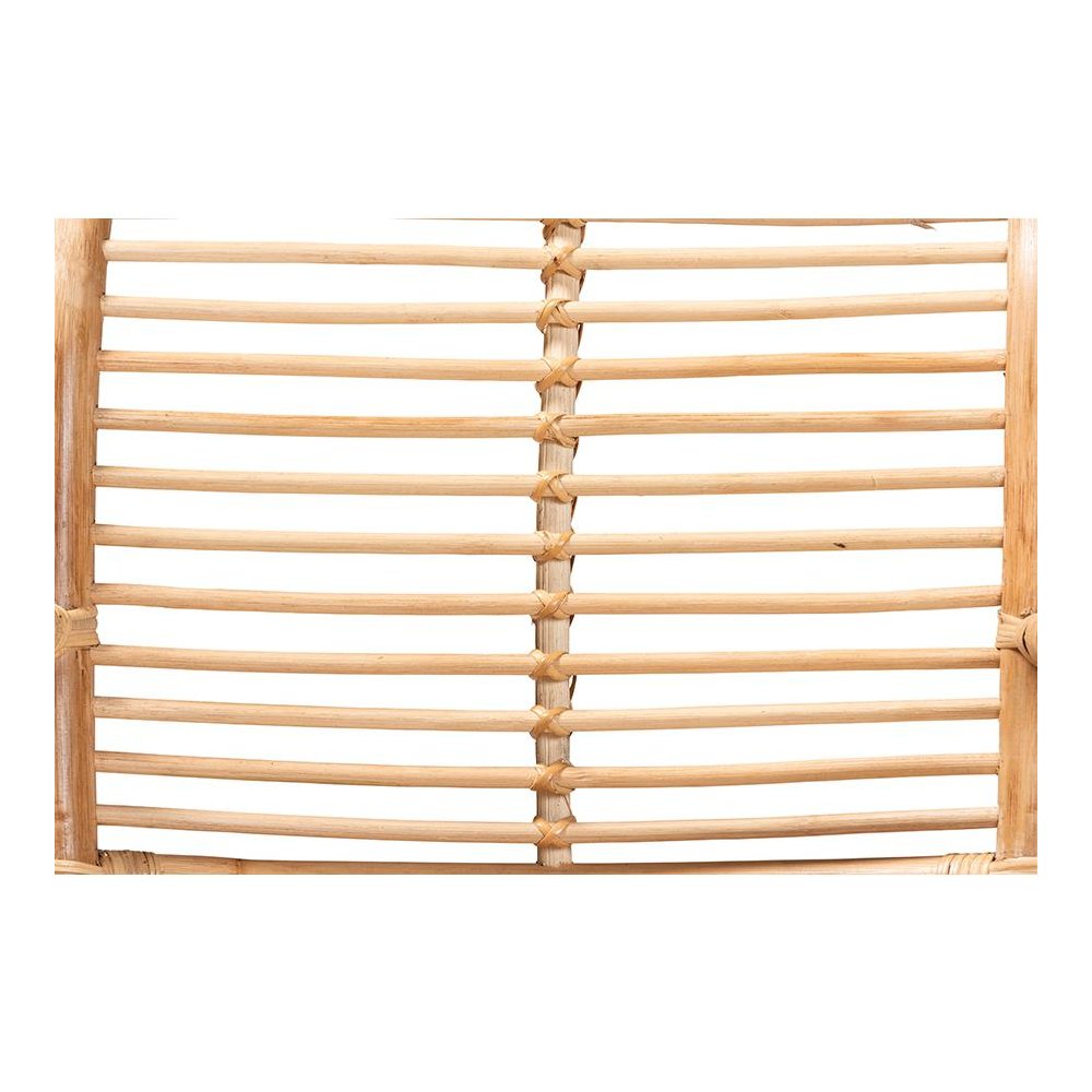 bali & pari Seminyak Modern Bohemian Natural Rattan Lounge Chair. Picture 7
