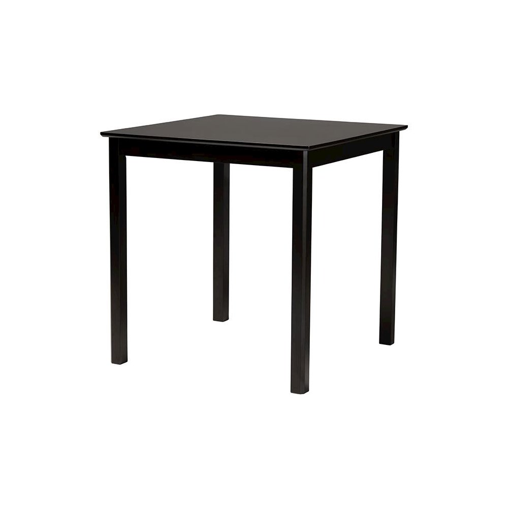 Tafari Mid-Century Modern Dark Brown Finished Wood and Rattan Pub Set. Picture 3