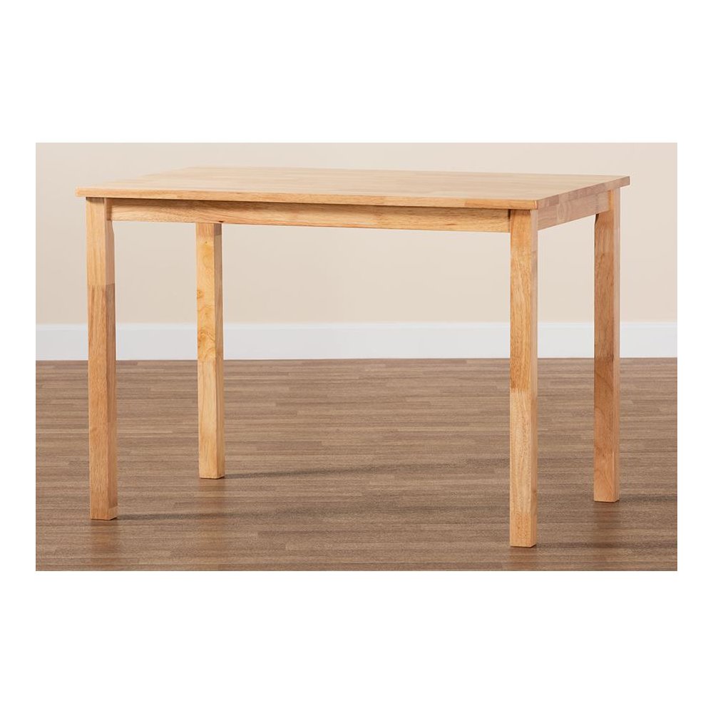 Baxton Studio Eveline Modern Natural Brown Finished Wood 43-Inch Dining Table. Picture 8