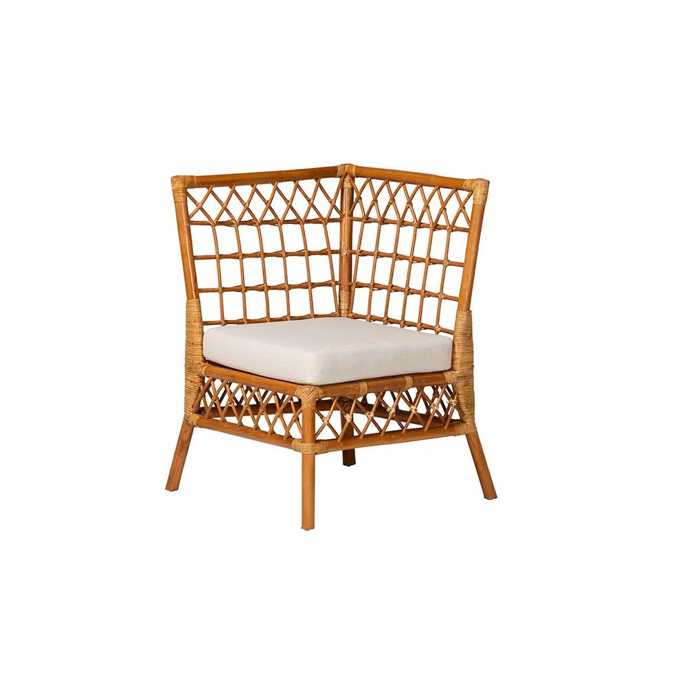 Bohemian Honey Rattan 3-Piece Dining Nook Banquette Set. Picture 3