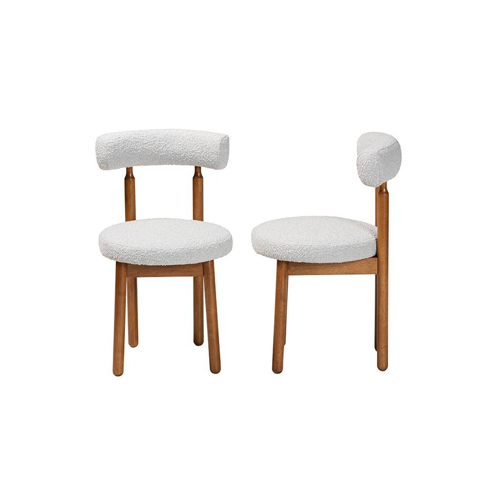 Walnut Brown Finished Wood 2-Piece Dining Chair Set. Picture 3