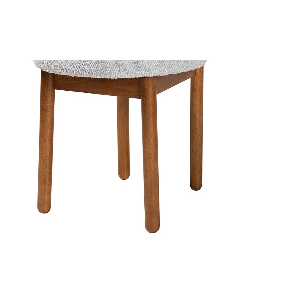 Walnut Brown Finished Wood 2-Piece Dining Chair Set. Picture 5