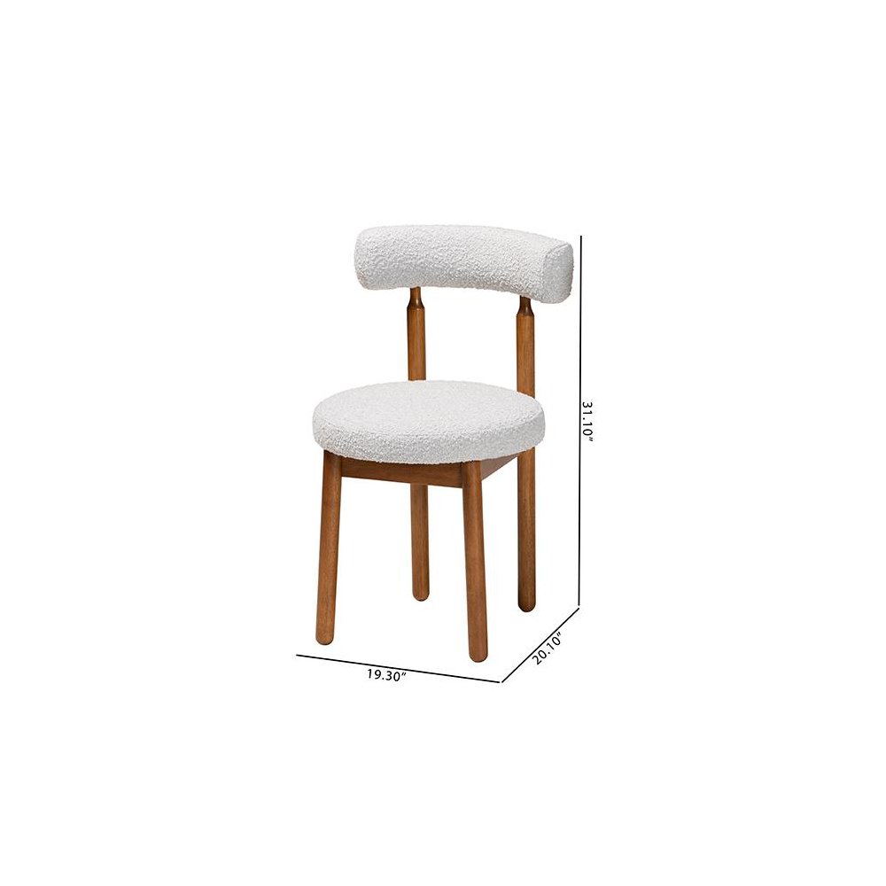 Walnut Brown Finished Wood 2-Piece Dining Chair Set. Picture 9