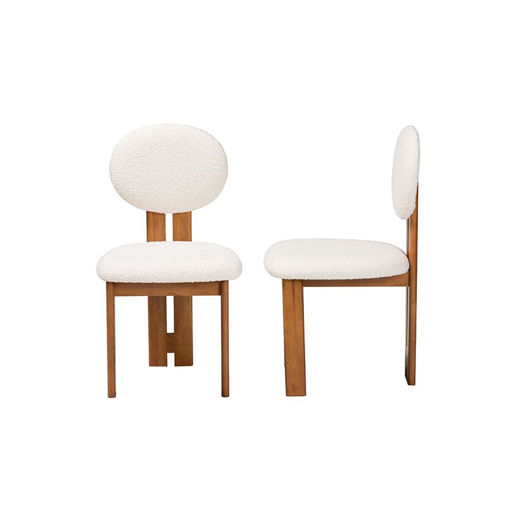 Walnut Brown Finished Wood 2-Piece Dining Chair Set. Picture 3