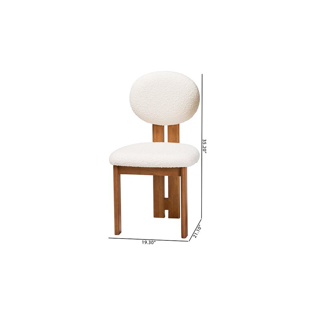 Walnut Brown Finished Wood 2-Piece Dining Chair Set. Picture 9