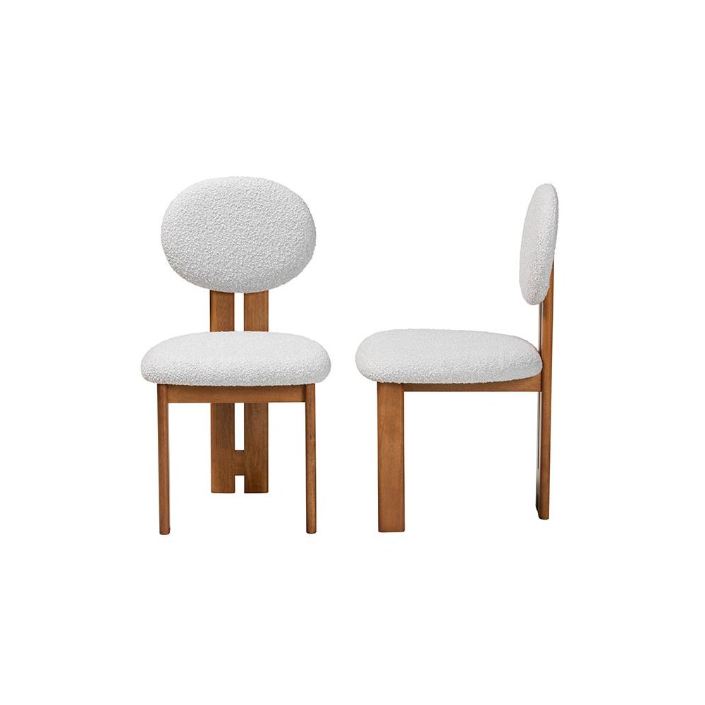 Walnut Brown Finished Wood 2-Piece Dining Chair Set. Picture 3