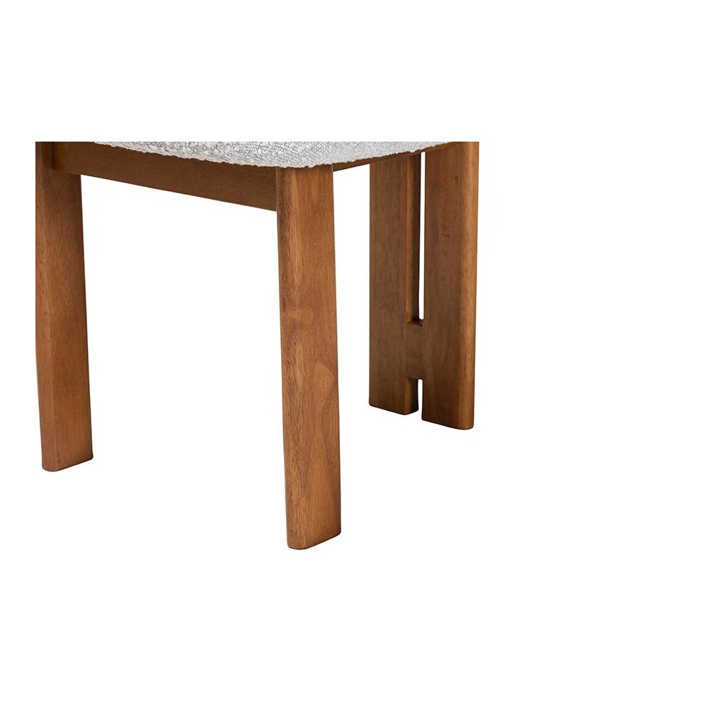 Walnut Brown Finished Wood 2-Piece Dining Chair Set. Picture 5