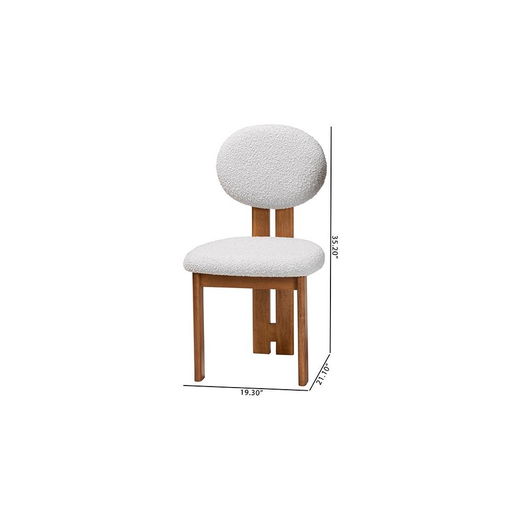 Walnut Brown Finished Wood 2-Piece Dining Chair Set. Picture 9
