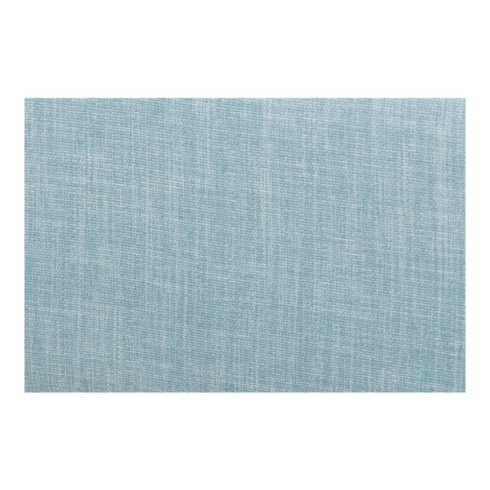 Contemporary Baby Blue Fabric and Natural Wood Queen Size Platform Bed. Picture 6