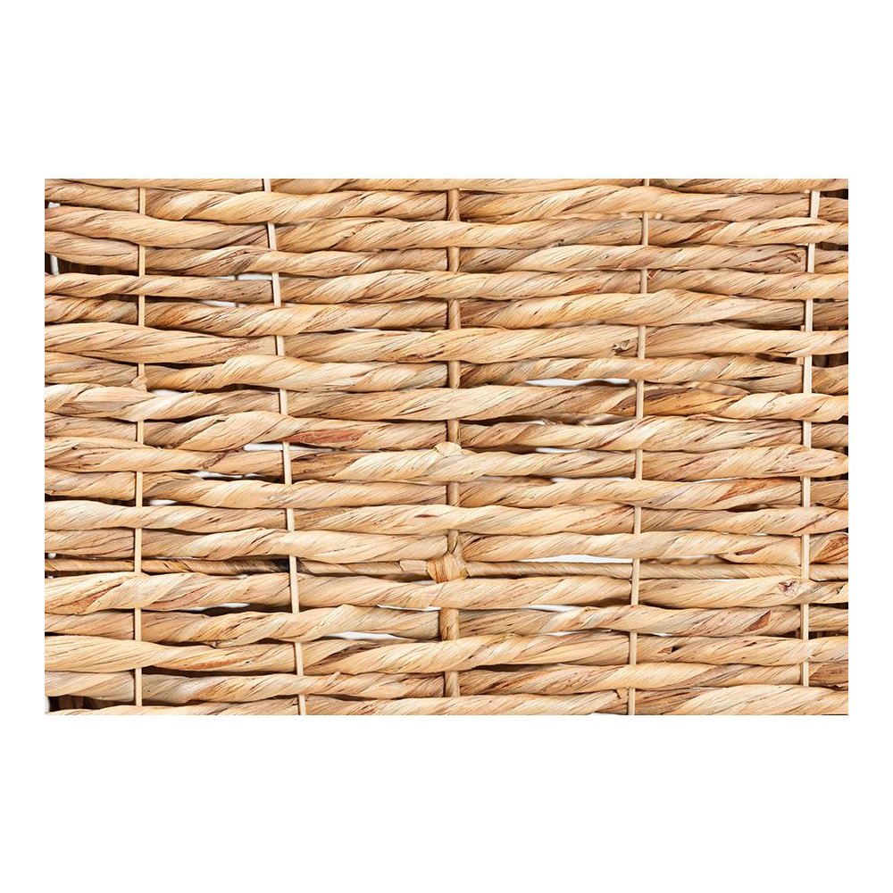 bali & pari Raziel Modern Bohemian Natural Brown Seagrass and Wood End Table. Picture 5