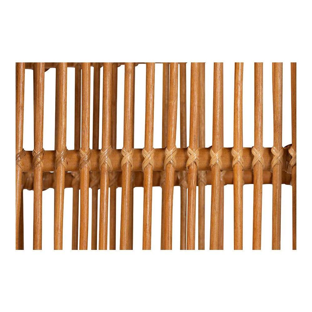 Diwata Modern Bohemian Natural Brown Rattan Kitchen Cart. Picture 6