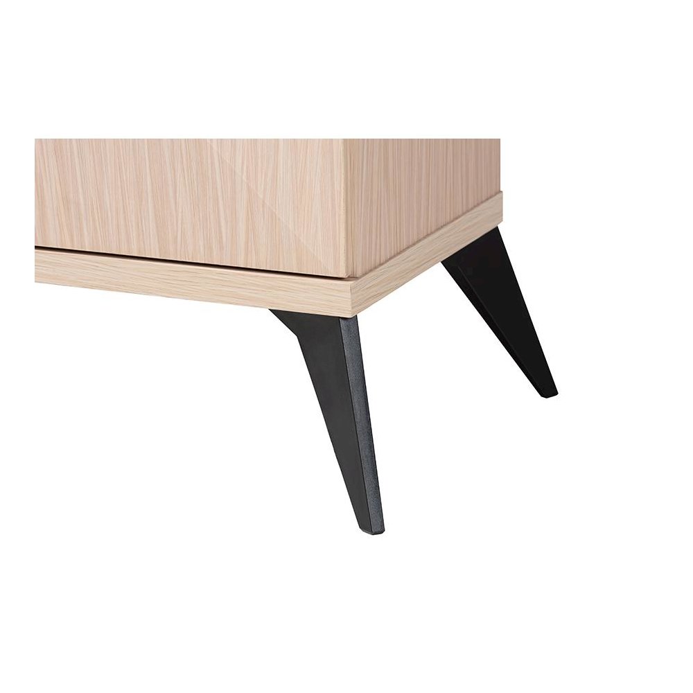 Modern Two-Tone Light Brown and Black Wood 2-Door Sideboard Buffet. Picture 5