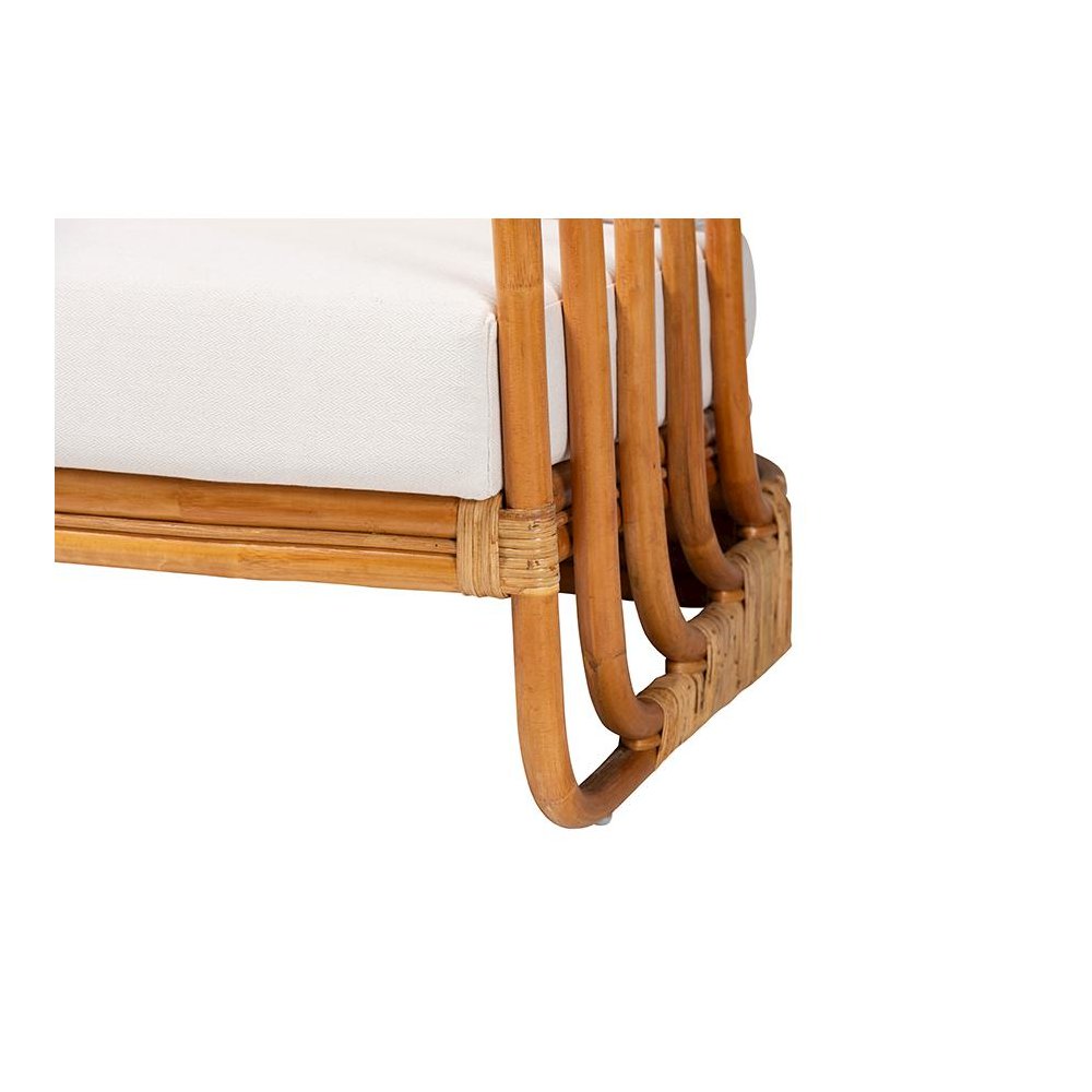Corsa Modern Bohemian Natural Rattan Arm Chair. Picture 6